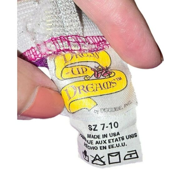 Childs Purple Sparkle Skirt Dress Up Dreams Size 7-10 Handkerchief Hem jj3667 - Picture 5 of 5